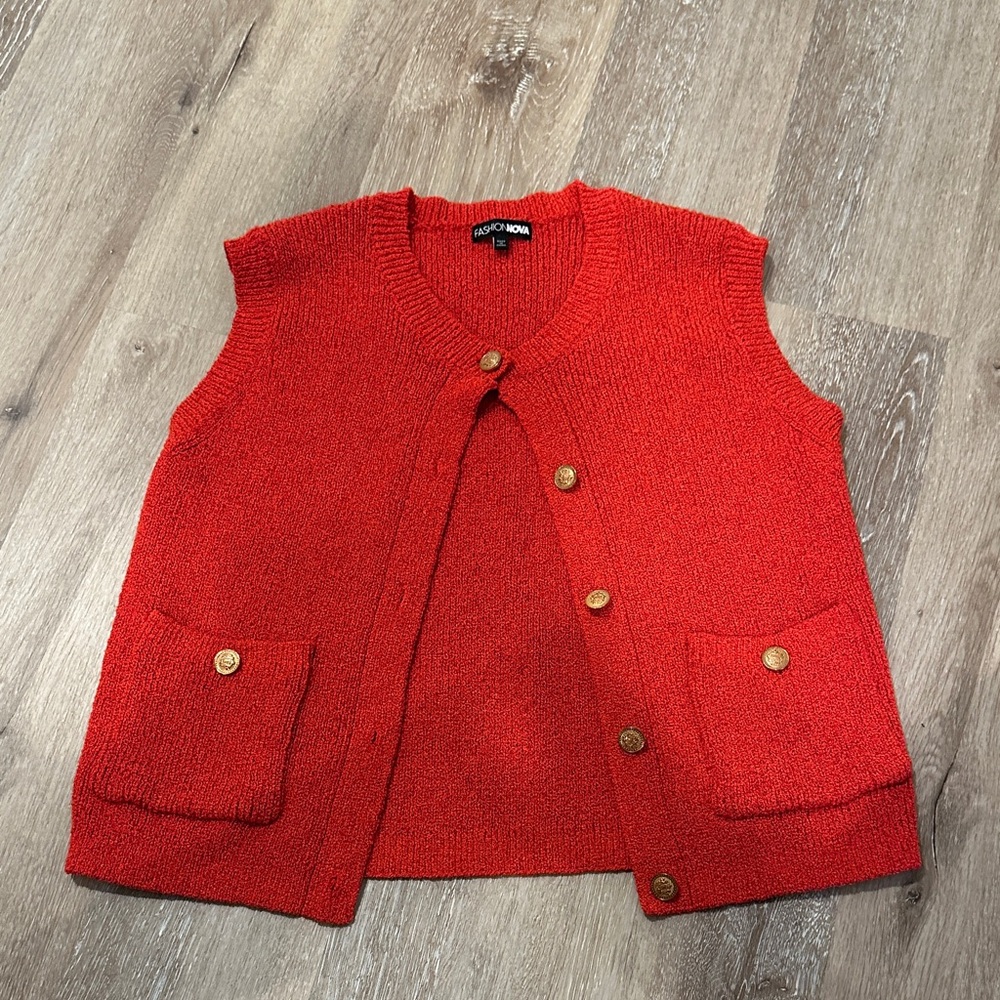 Good Lad Bright Red Knit Vest for Kids